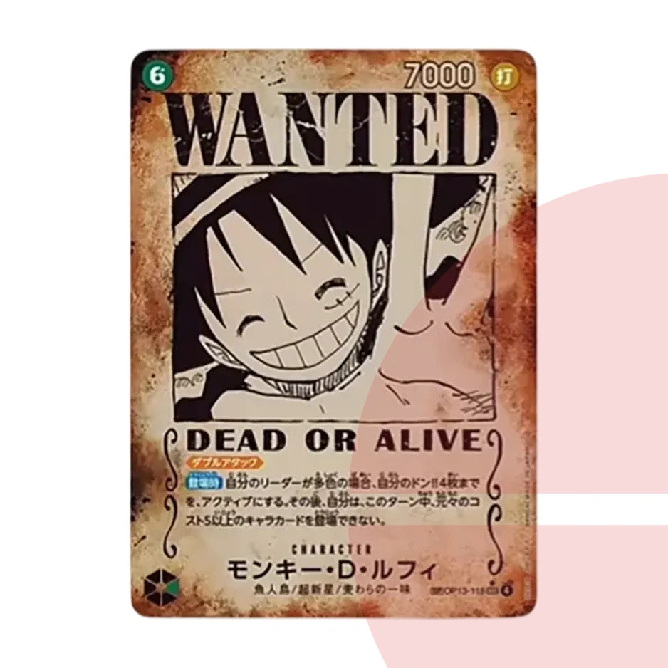 PSA 10 Monkey D. Luffy : Wanted SEC-SPC OP13-118 JAP
