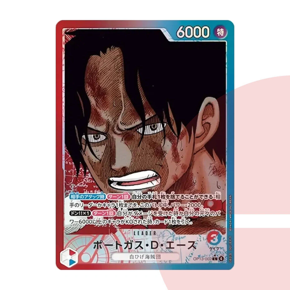 PSA 10 Portgas D. Ace L-P OP13-002 JAP