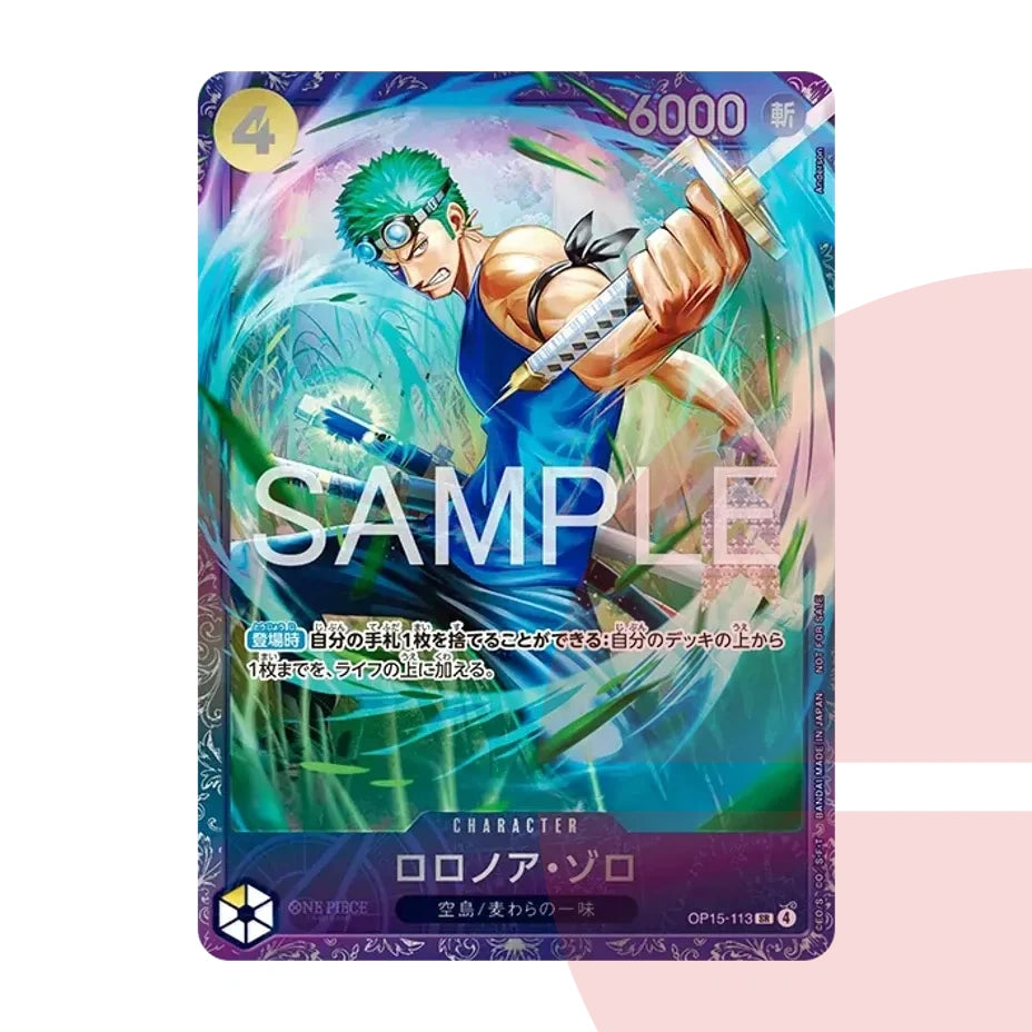 PSA 10 Roronoa Zoro SR :Top Ranking Prize OP15-113 JAP