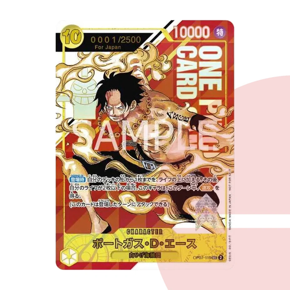 PSA 10 Portgas D. Ace SEC-P Serial Number (Opened) OP07-119 JAP