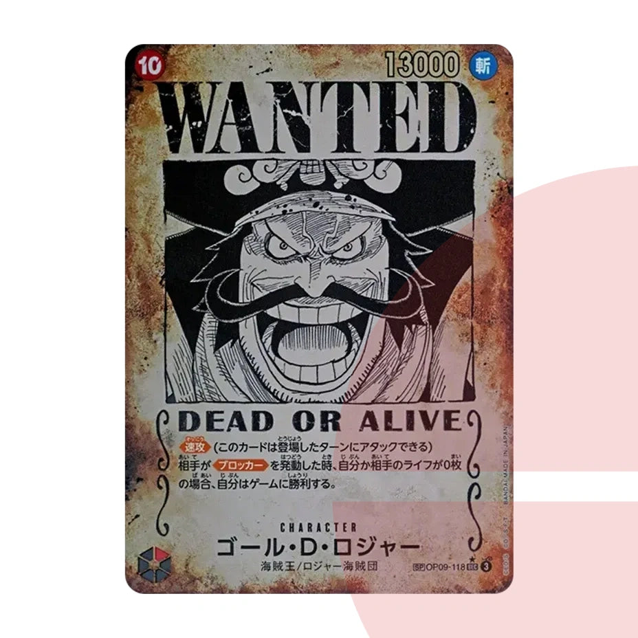 PSA 10 Gol D. Roger : Wanted SEC-SPC OP09-118 JAP