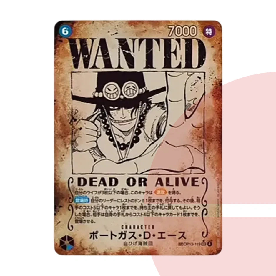 PSA 10 Portgas D. Ace : Wanted SEC-SPC OP13-119 JAP
