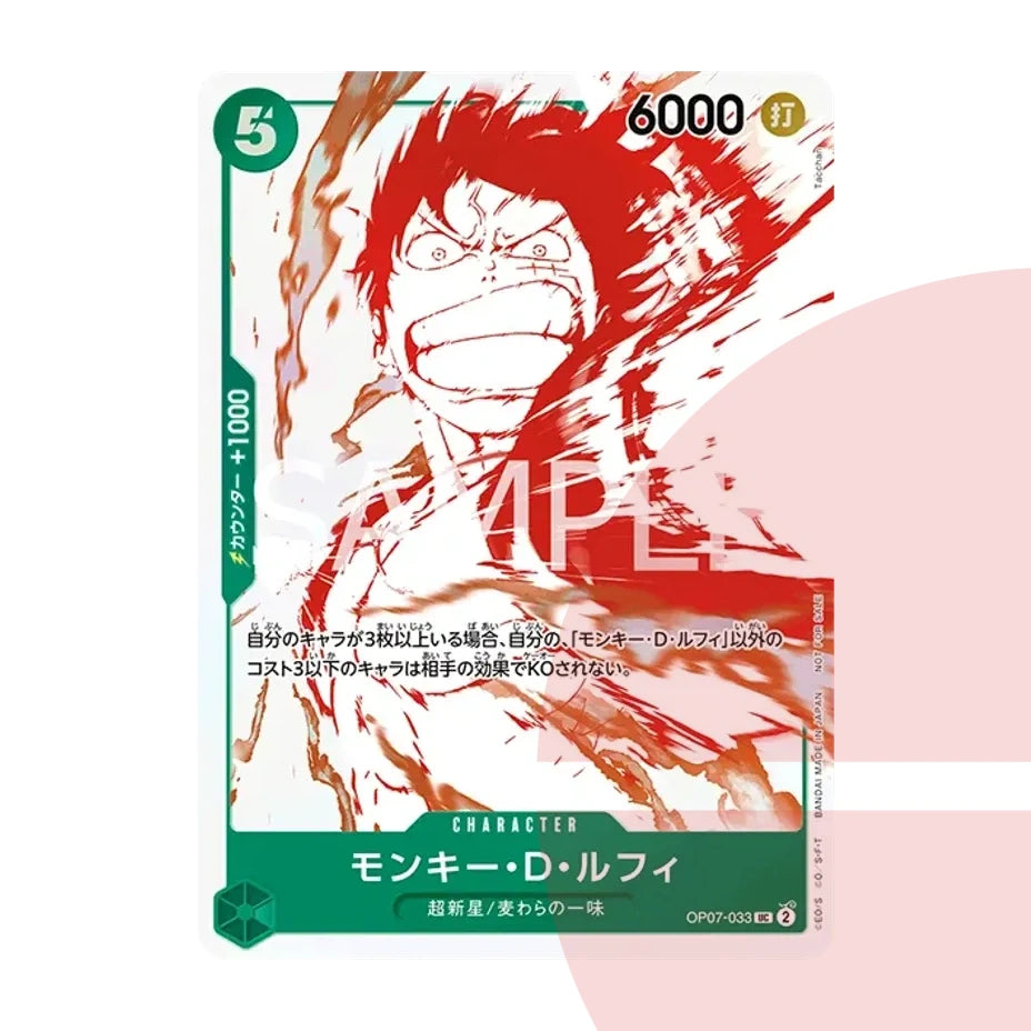 PSA 10 Monkey D. Luffy UC OP07-033 JAP