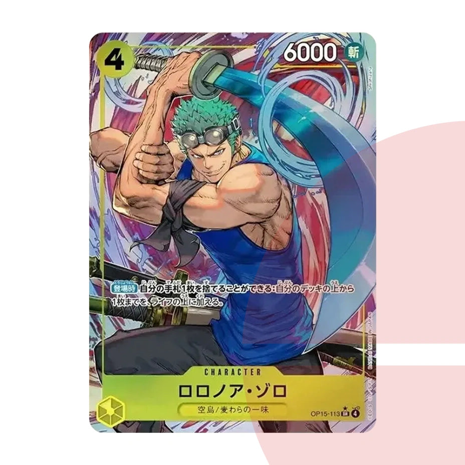 PSA 10 Roronoa Zoro SR-P OP15-113 JAP