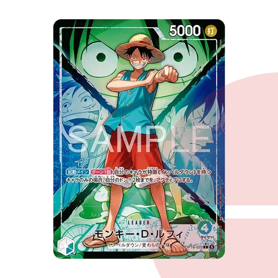 PSA 10 Monkey D. Luffy L-P OP16-022 JAP